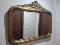 Espelho dourado decorativo