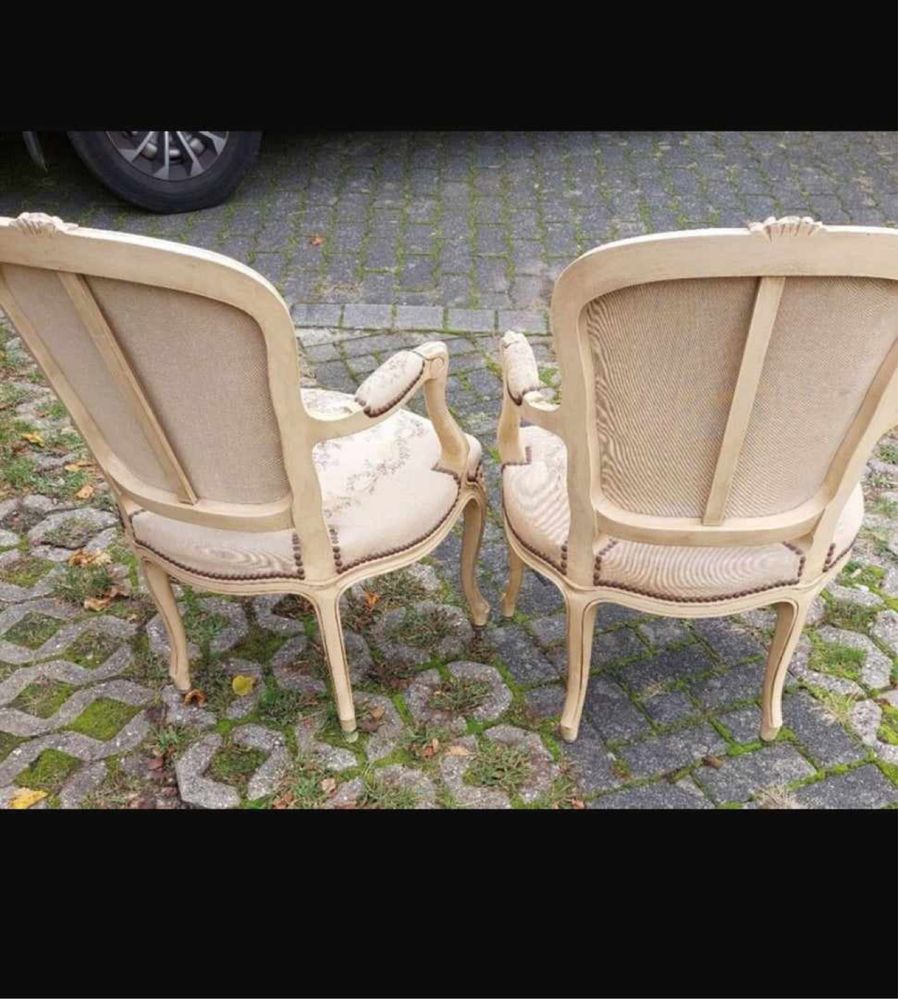Drewniane krzesło zestaw # barok# ludwik antyk # do salonu do toaletki