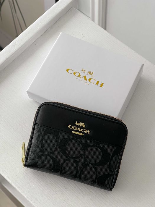 Женский кошелек Coach мини с коробкой Коуч маленький