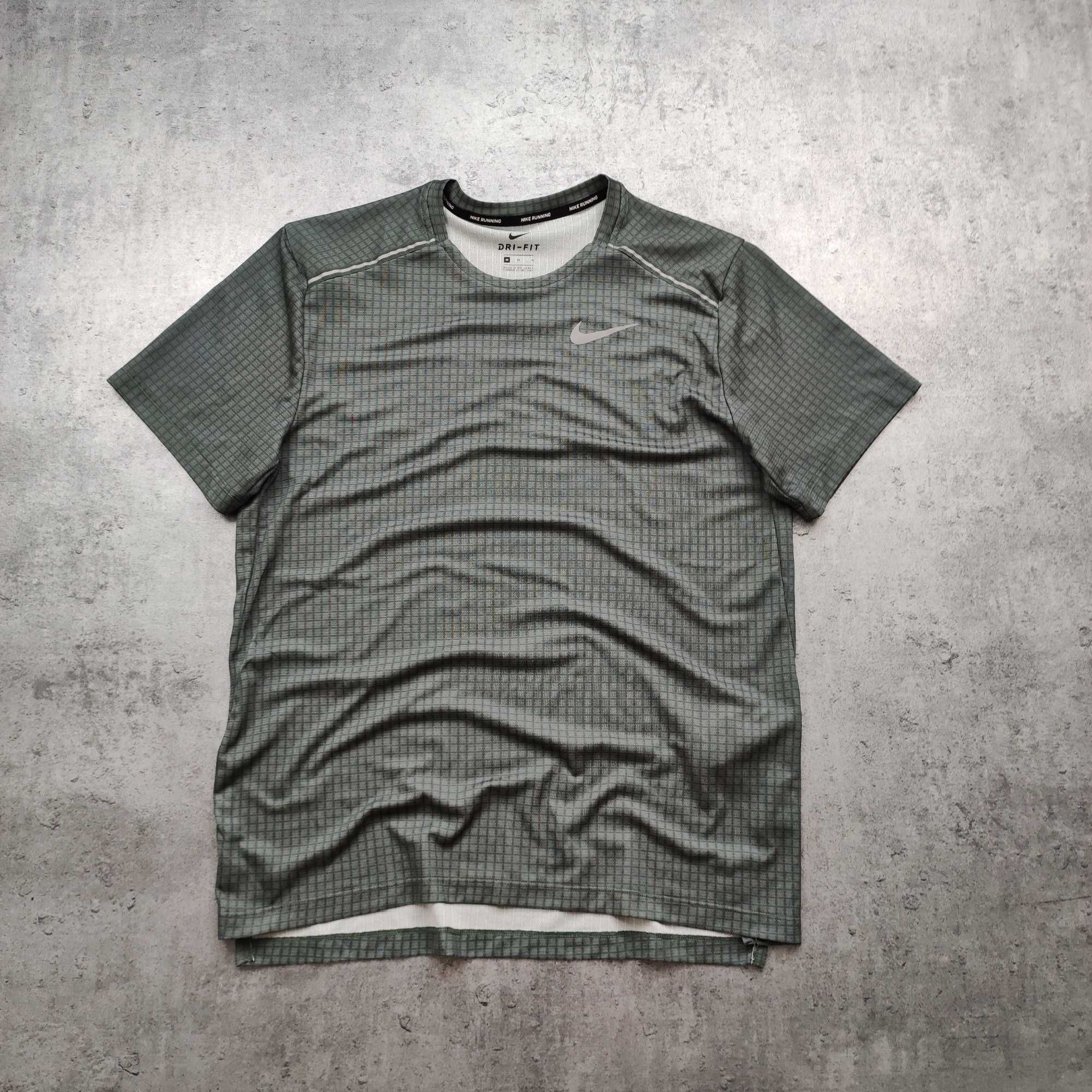 MĘSKA Koszulka Sportowa PREMIUM Szara Dri-Fit Nike Siłownia GYM Active