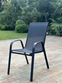 Krzesła ogrodowe nowe 6 sztuk czarne