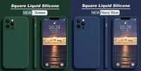 Capa silicone nova para telemóvel iphone 13 verde ou azul
