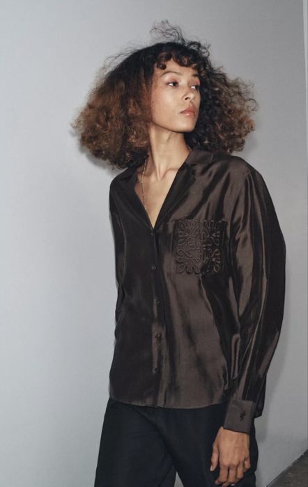 Сорочка коричнева блузка светр жіночий