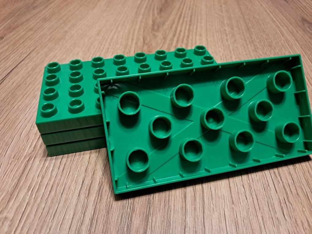 Płytka zielona 4x8 kompatybilna z lego duplo 4 szt