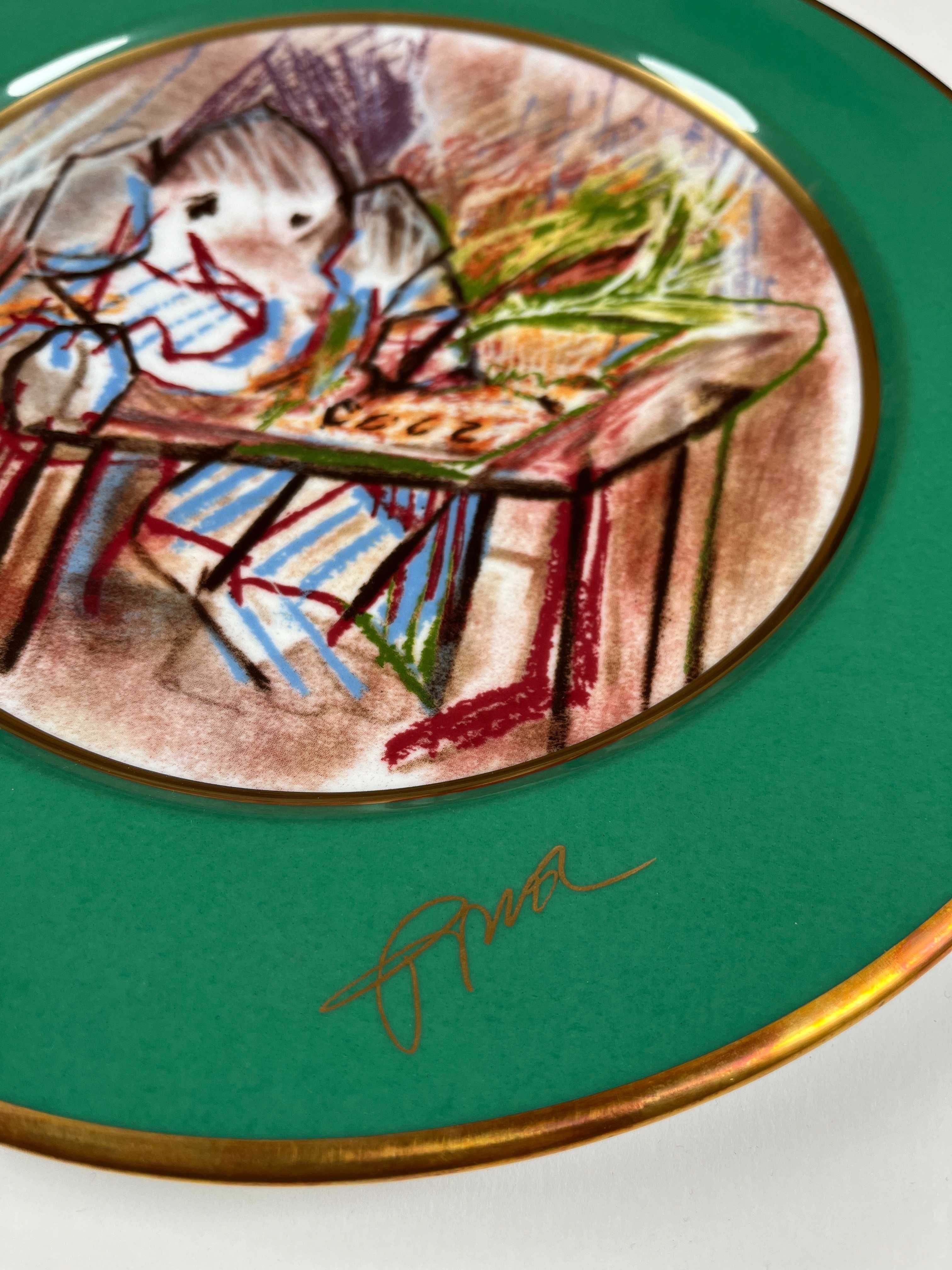 Júlio Pomar Prato em porcelana "o estudioso"