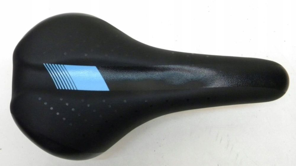 Super siodełko MTB JET SELLE czarne z niebieską wstawką - MIĘKKIE