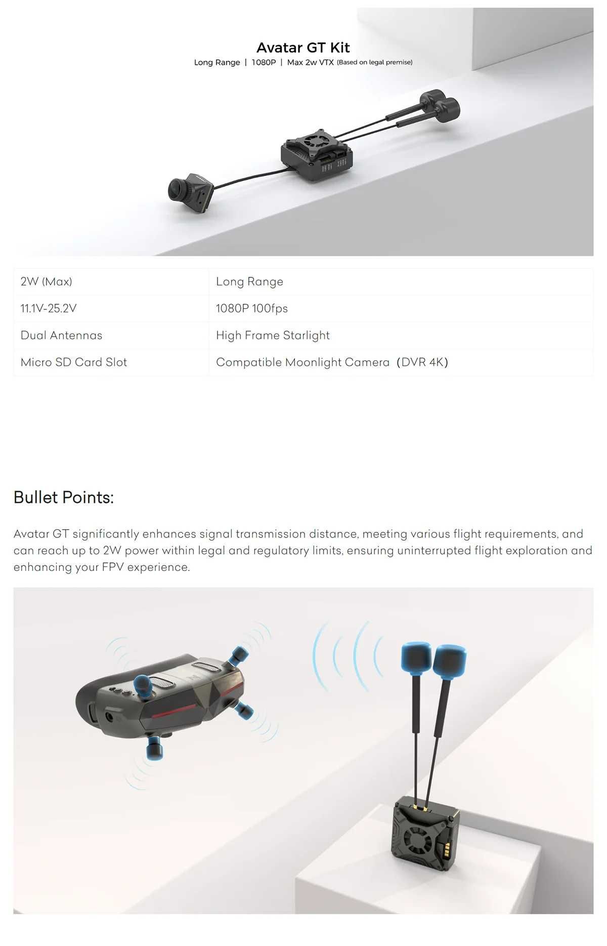 Цифрова система Caddx Walksnail Avatar GT Kit