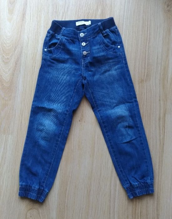 Spodnie jeansowe joggery LINDEX dla dziewczynki rozm.122cm