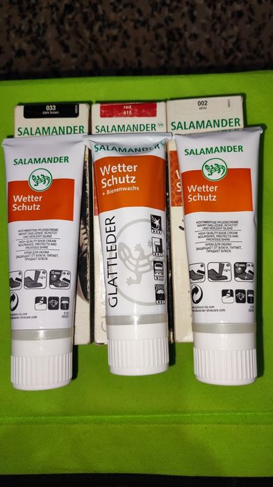 Крем для обуви Salamander тёмно-коричневый, красный