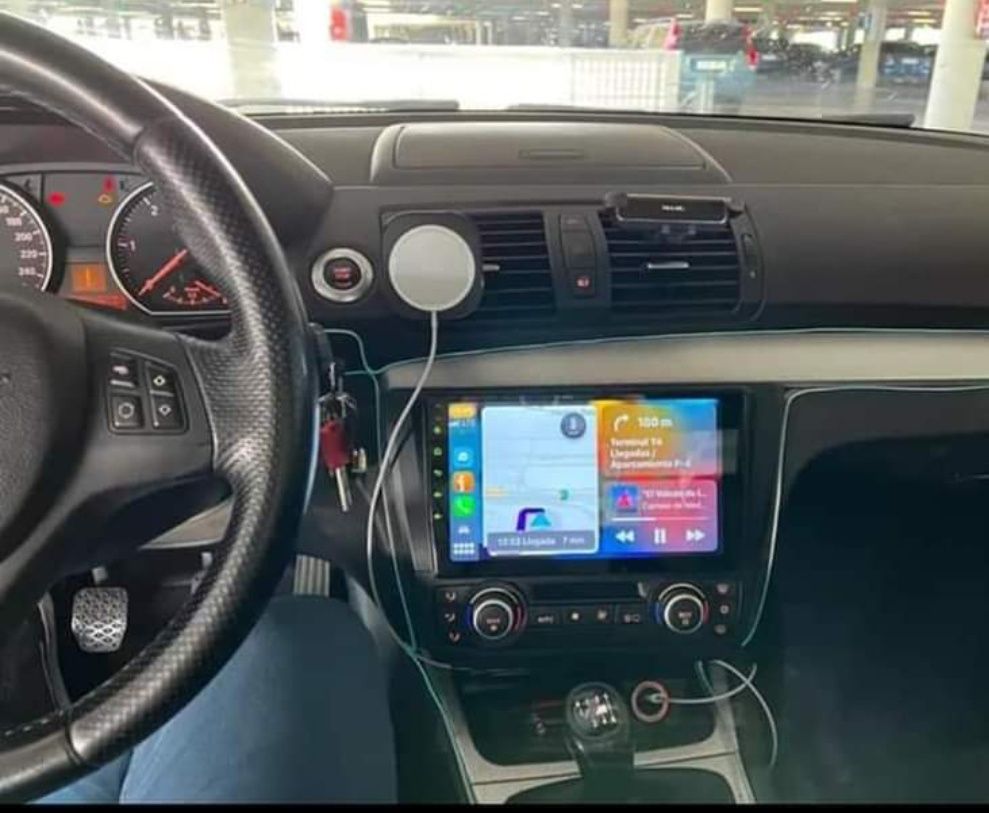 Rádio Android 12 com GPS BMW E81 E82 E83 E87 E88 (Artigo Novo)