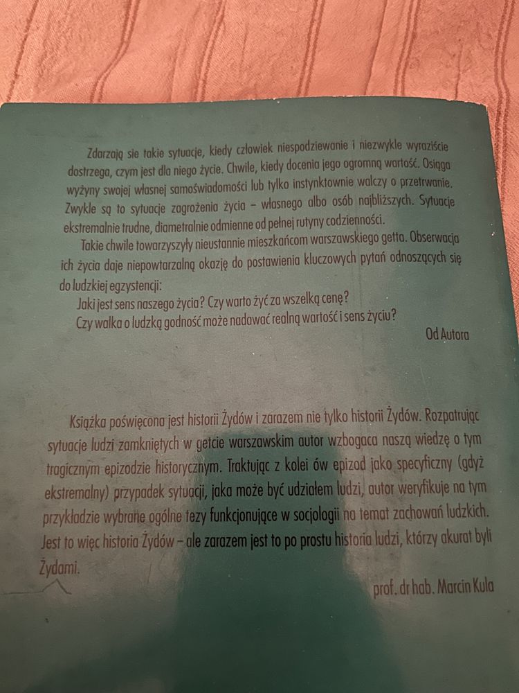 Przeżyć. Obrona życia jako wartość podstawowa społeczności getta warsz