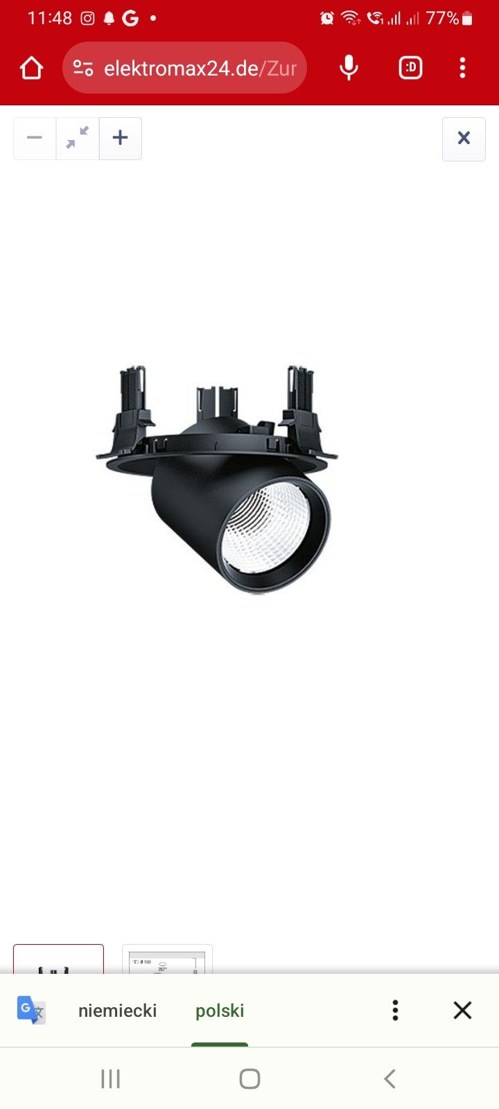 Zumtobel Reflektor sufitowy Led  V2-R M 2800