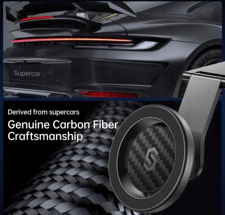 Samochodowy uchwyt magnetyczny na telefon SYNCWIRE MagSafe szary