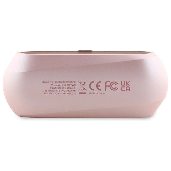 Słuchawki Guess Elongated Metalic Printed Logo Bluetooth TWS + stacja