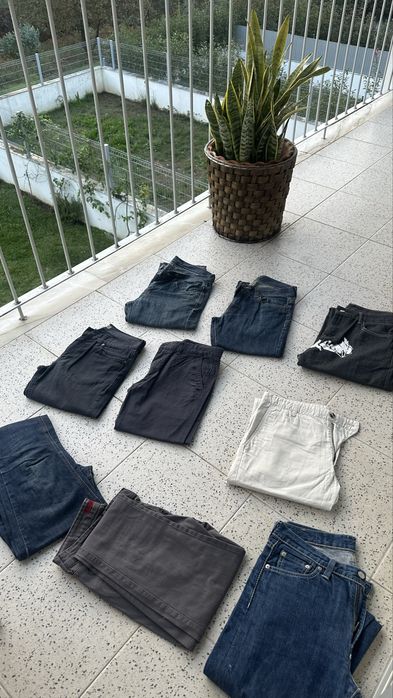 Lote de 9 calças para homem - Zara , Tommy Hilfiger , Carhartt
