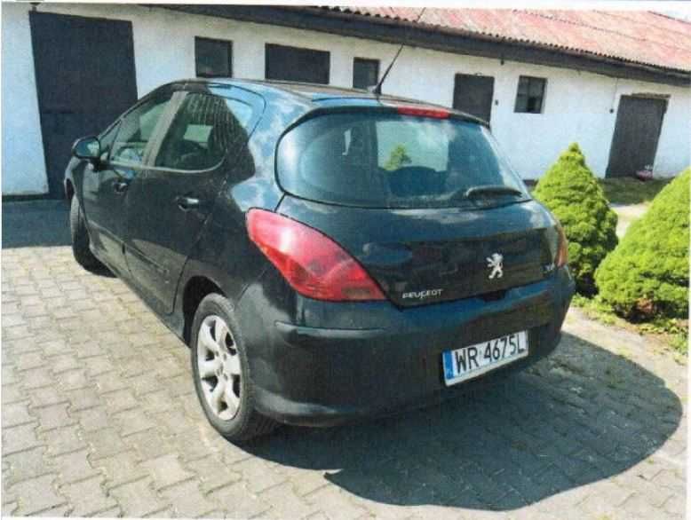 Syndyk sprzeda auto Peugeot 308 – 2008 r.