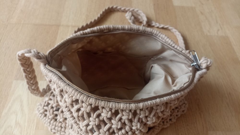 Torebka makrama, torebka sznurek, torebka pleciona