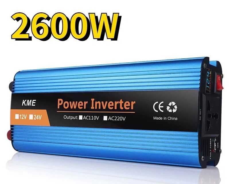 В наличии! Инвертор-преобразователь напряжения 2600W 12/220 +USB