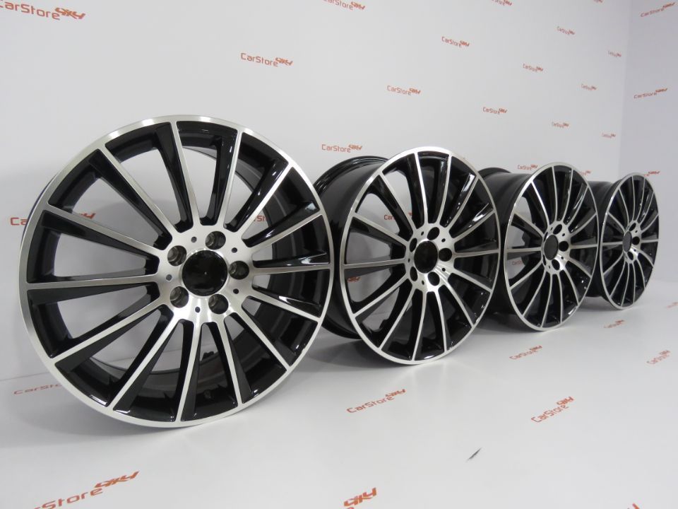 Jantes Look Mercedes Turbine 18 '' x 8 et45 5x112 Pretas e polido