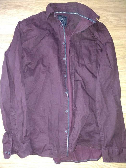 Koszula męska bordowa