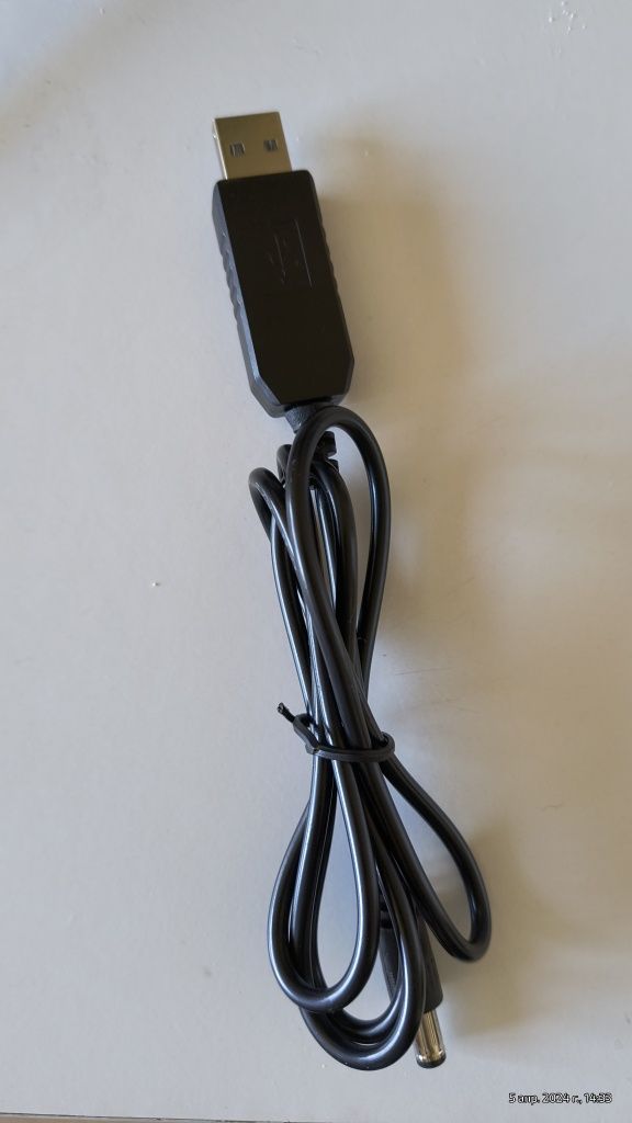 USB кабель для роутера с преобразоватеоем с 5v на 12v