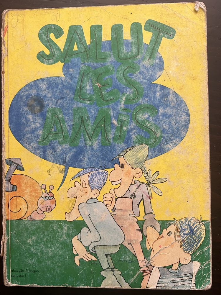 Conjunto livros escolares de francês antigos