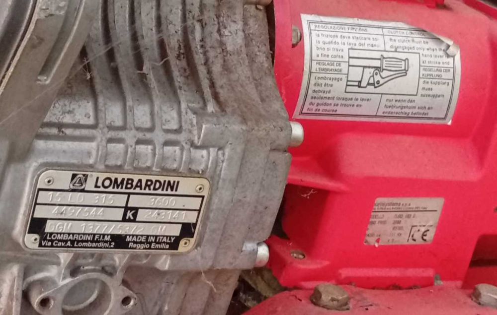 Motocultivador lombardini + reboque