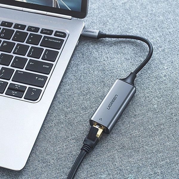 Ugreen zewnętrzna karta sieciowa RJ45 - USB Typ C (1000 Mbps/ 1 Gbps)G
