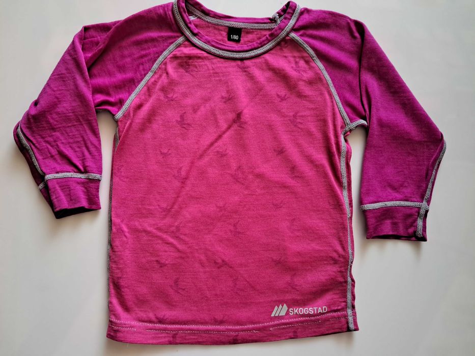Bluzeczka/koszulka Skogstad, merino wool/wełna, termiczna, r. 80/86