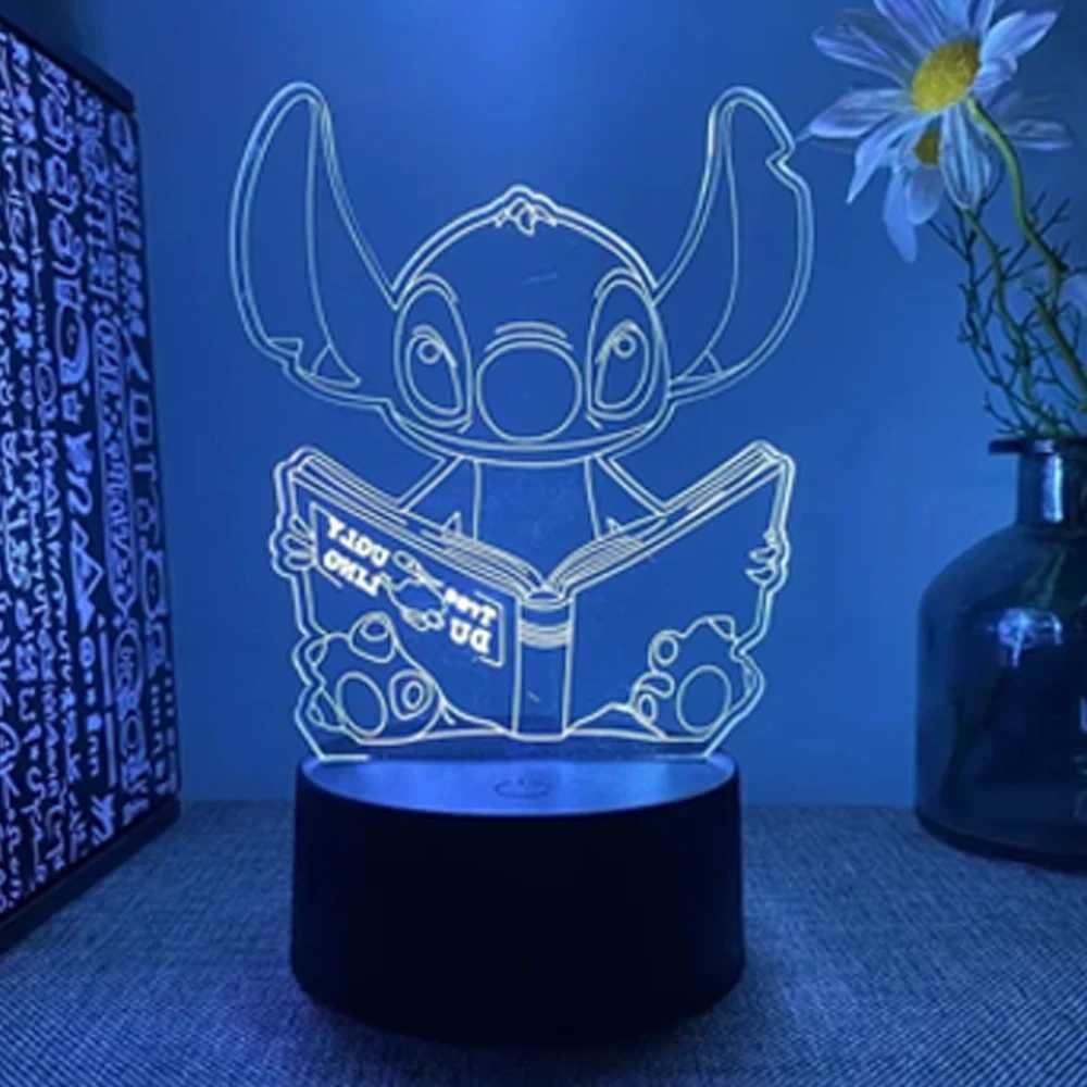 3D LED Lampka Nocna - Lilo i Stitch