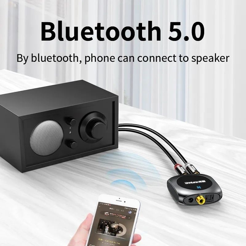 Цифро-аналоговый преобразователь 192 КГц, Bluetooth 5.0 Toslink, RCA,