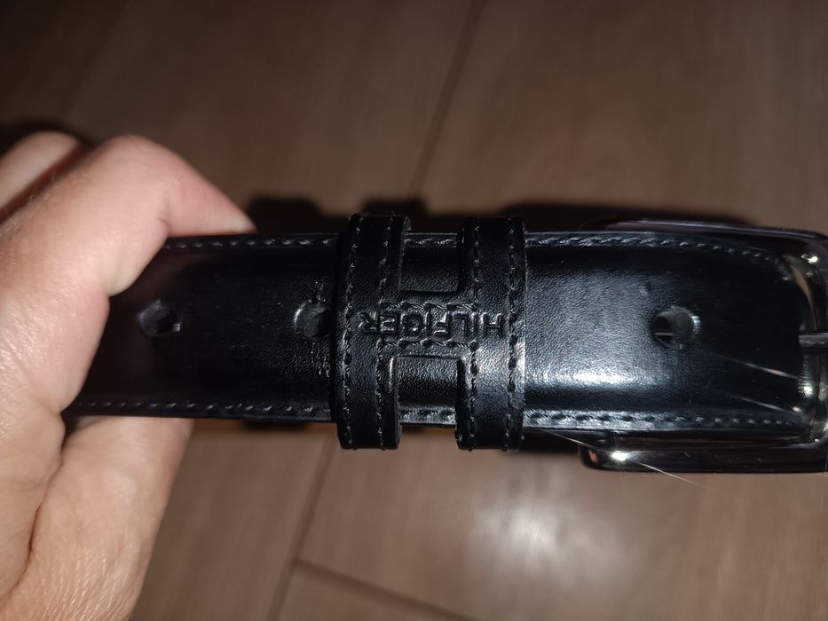 Damski pasek Tommy Hilfiger skórzany czarny