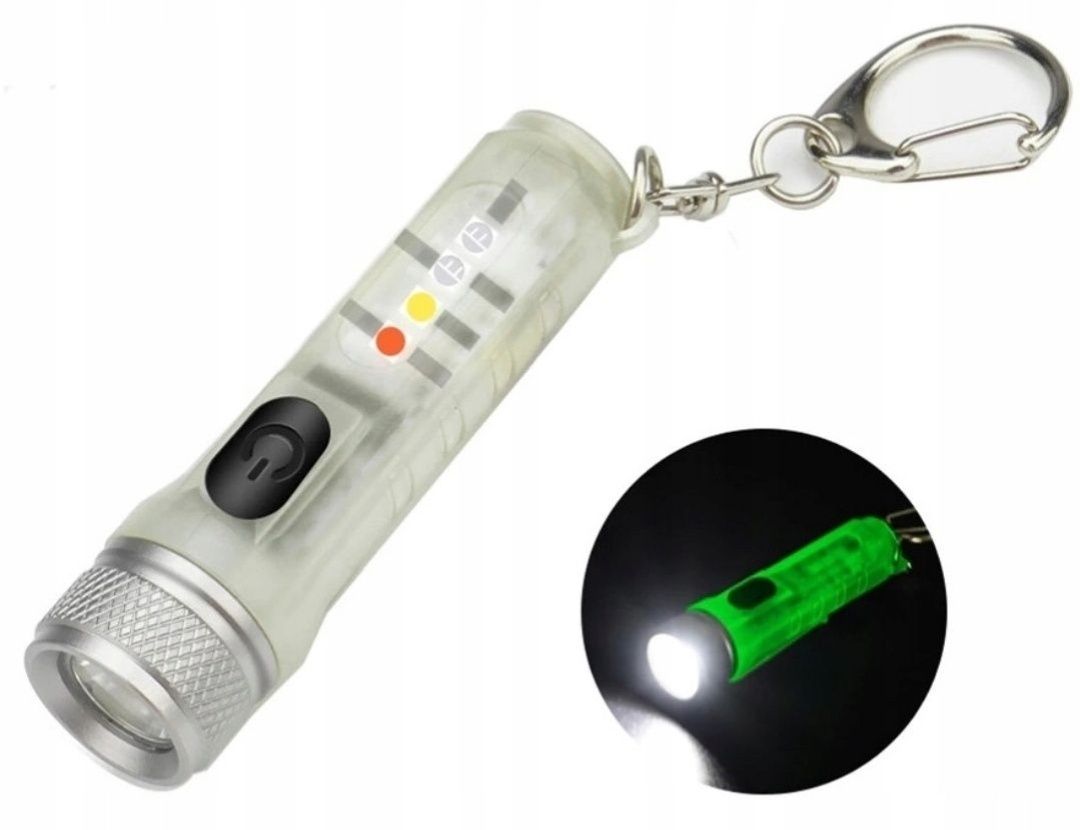 Mini latarka LED 11 trybów świecenia USB/USB-C