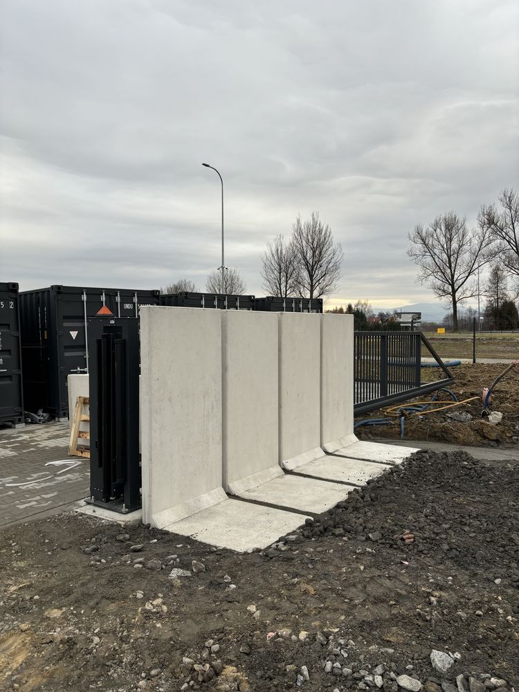 Elki betonowe bloki mury oporowe ukladanie skał ploty betonowe skarpy