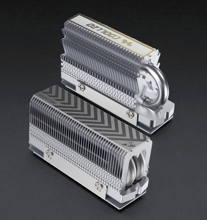 Радіатор COOLLEO NWMe SSD M2 з 1 та 2 термотрубками