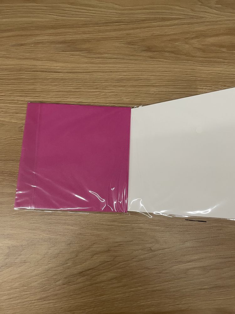 Ozdobna kartka 3d z kopertą narodziny dziecka dziewczynka 15x15 cm