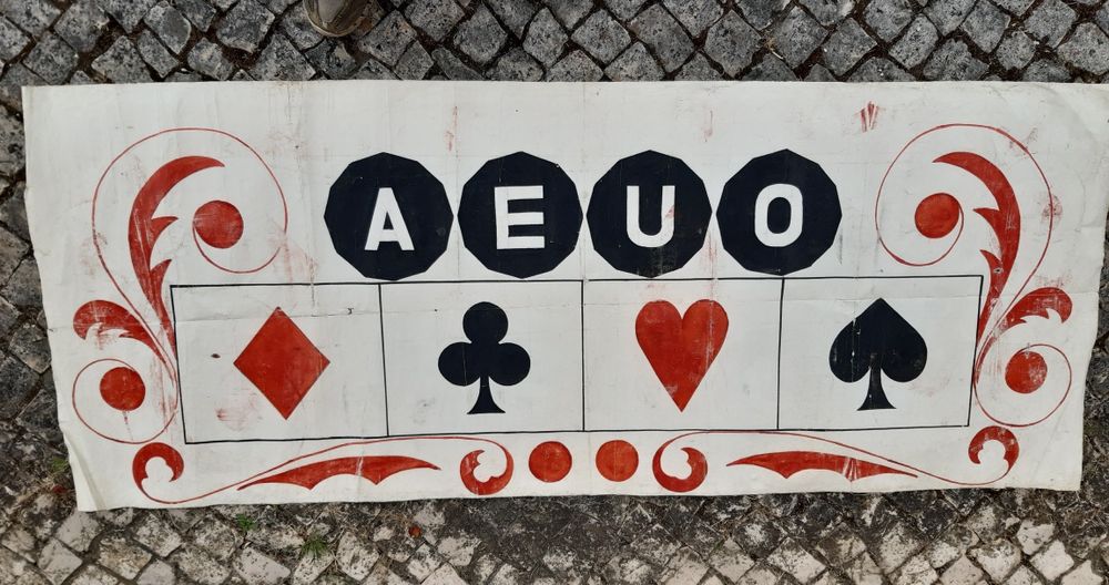 Raras telas de mesa de jogos anos 30