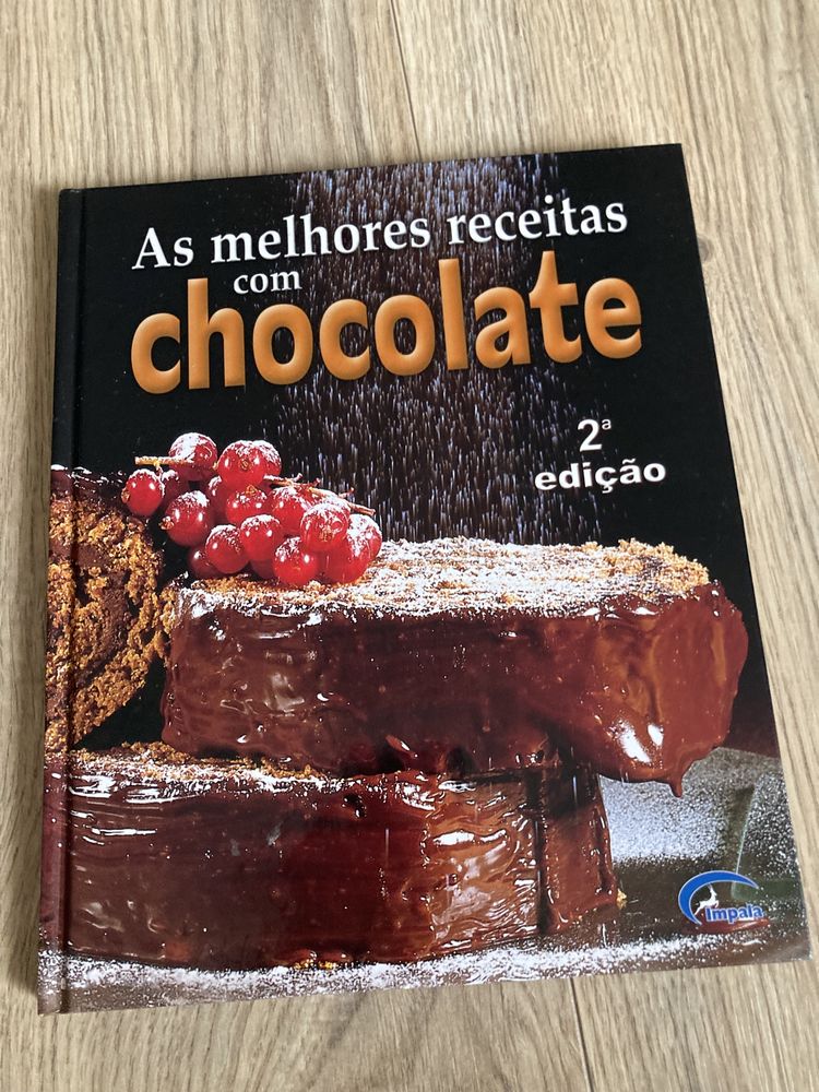 Livro de receitas com chocolate