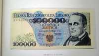 Banknot PRL  100000 zł 1990   BA   st.1 UNC