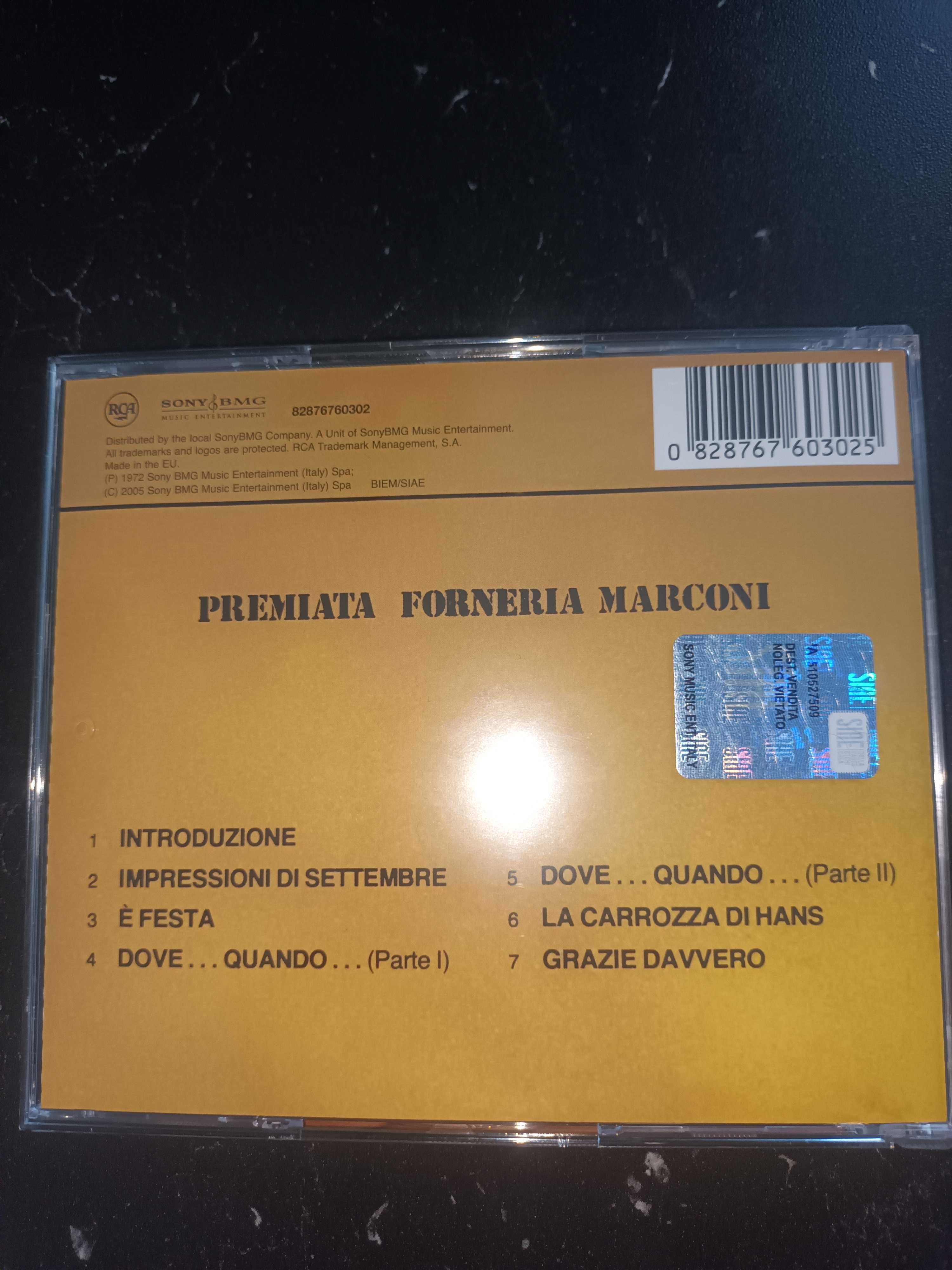 Premiara Forneria Marconi PFM Storia di un Minuto CD progrock