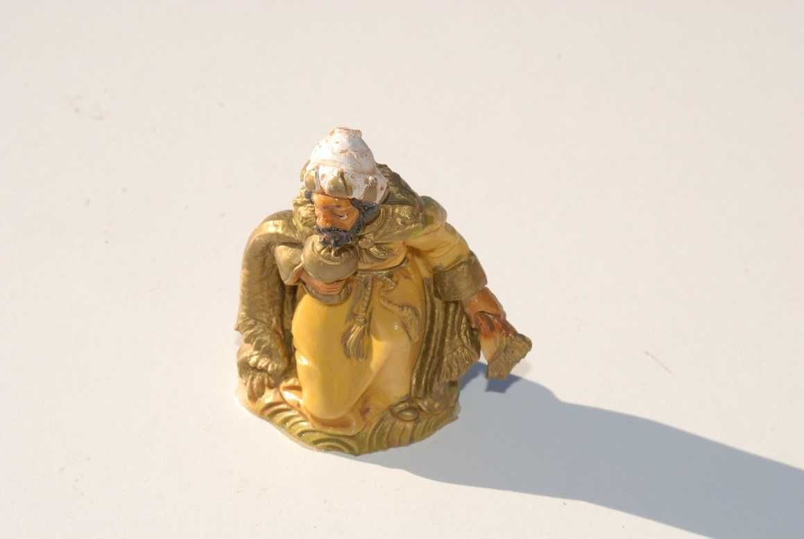 Stara figurka Trzech króli z szopki zabytek antyk