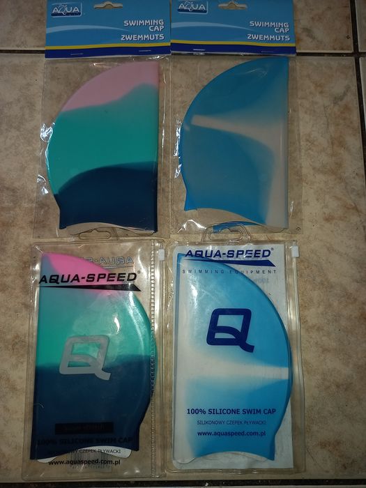 Czepek basenowy silikonowy 4 sztuki
