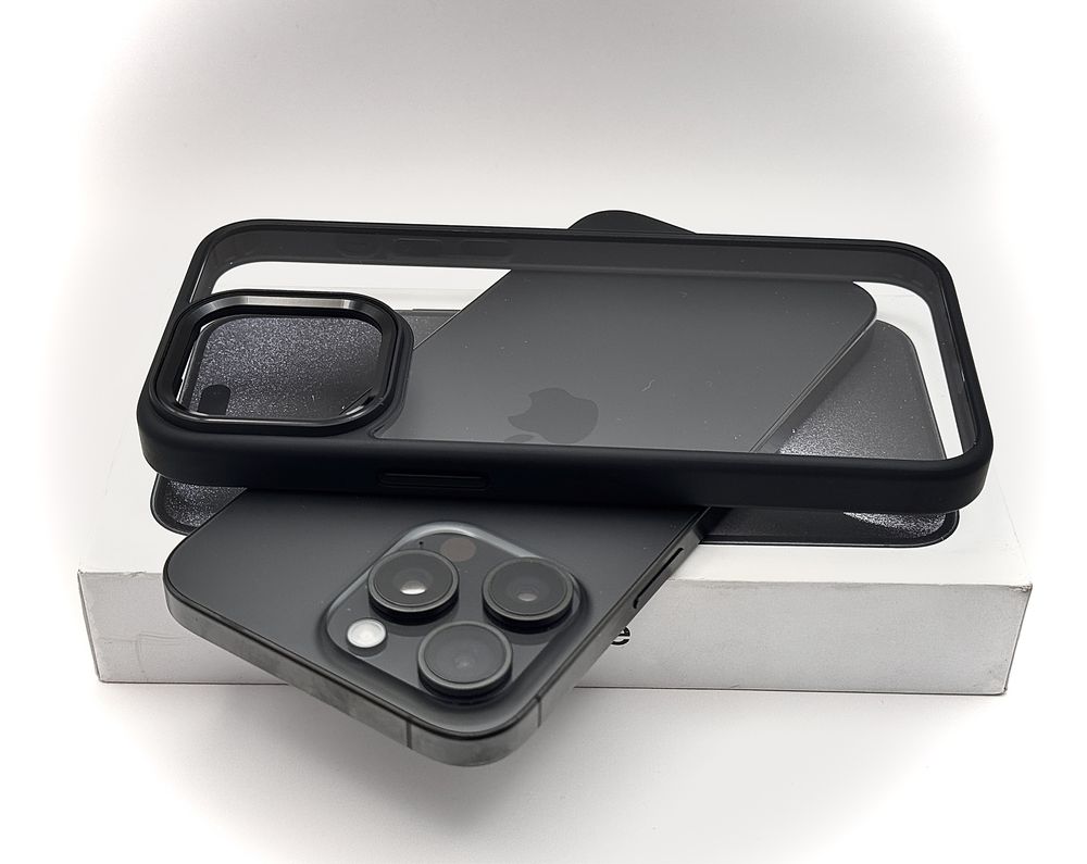Чехол IPhone 15 Pro Max black, 15 Pro-11 Pro Max, Xr, Xs, не желтеет