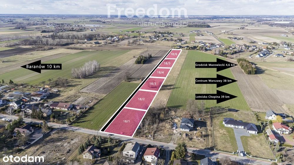 Działka 3.100 m2 k. Grodziska Maz. i terenow CPK
