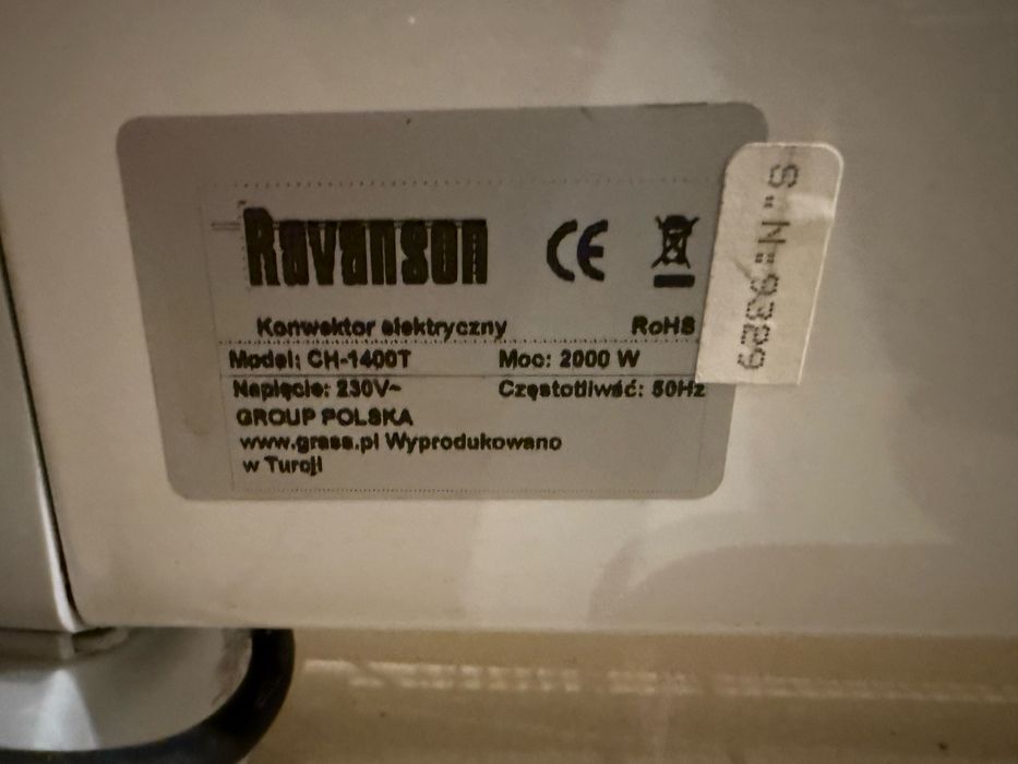 Grzejnik elektryczny  Ravanson CH1400