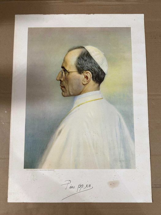 Quadro do Papa Piu XII Certificado Loja Vaticano
