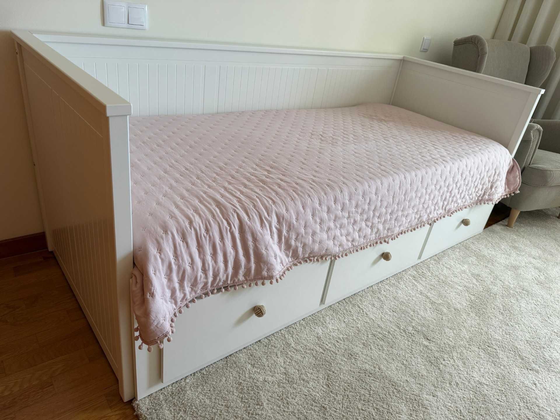 Cama HEMNES c/ colchão 80x200cm