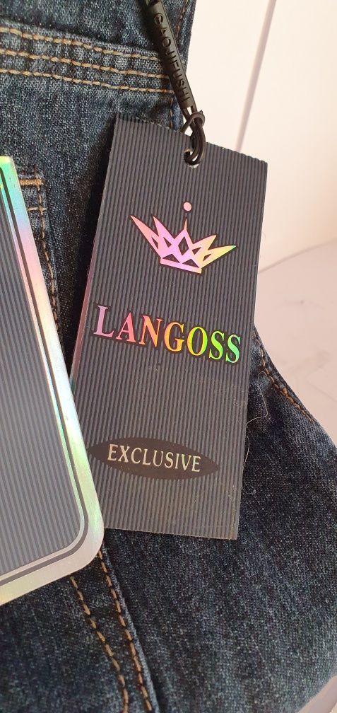 Spodnie nowe jeansowe marka Langoss Exclusive rozmiar 36 / 34
