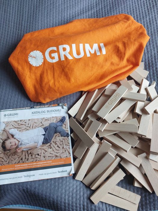 Drewniane klocki GRUMI 100 sztuk instrukcja