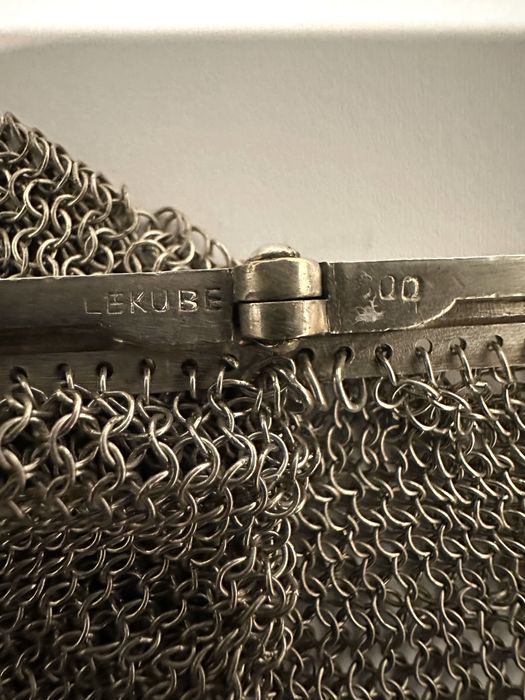 Антикварная сумочка-сетка из серебра